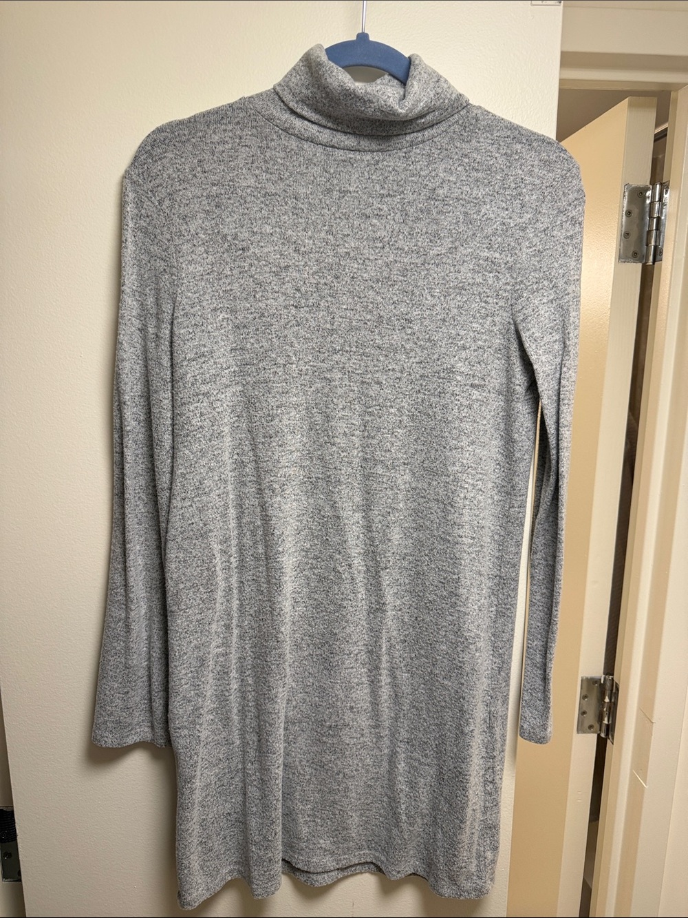 Zara Light Gray Turtleneck Knit Dress